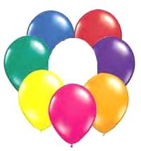 25 Count Aurora 17\" Std. Asst. Color Balloons