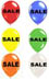 72 Ct. 17\" Asst. Color Balloons Printed SALE