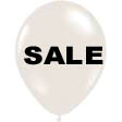 72 Ct. 17\" White Balloons Printed SALE